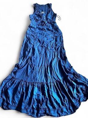 Electric Daisy Carnival festival  EDC navy blue maxi summer sundress dress Sz S